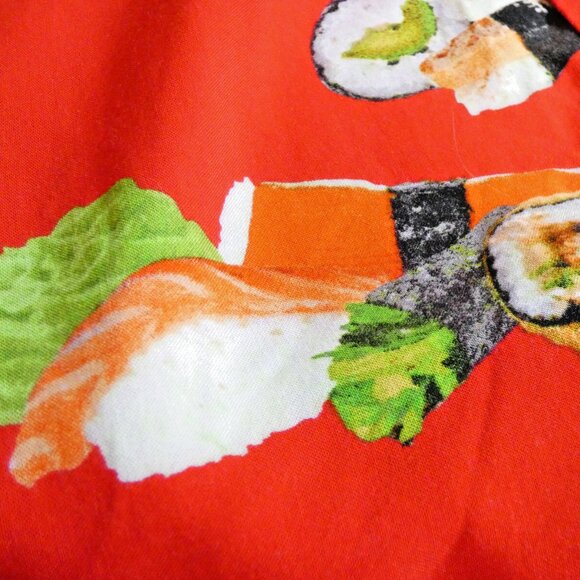 Sushi Men Shirt Size M Japanese Food Fun Eating Short Sleeve Joke Food Eat Out - Picture 7 of 8
